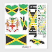 Amazing Jamaica Shapes National Symbols Sticker (Vel)