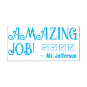 "AMAZING JOB!" + Tutor Name Rubber Stamp Zelfinktende Stempel (Design)
