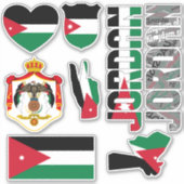 Amazing Jordan Shapes National Symbols Sticker (Voorkant)