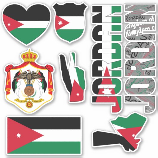 Amazing Jordan Shapes National Symbols Sticker (Voorkant)