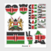 Amazing Kenya Shapes National Symbols Sticker (Vel)