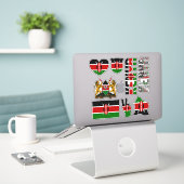 Amazing Kenya Shapes National Symbols Sticker (Laptop op bureau)