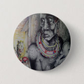 Amazing Kenyan Masai Tribe designer Button afbeeld (Voorkant)