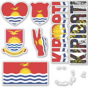 Amazing Kiribati Shapes National Symbols Sticker