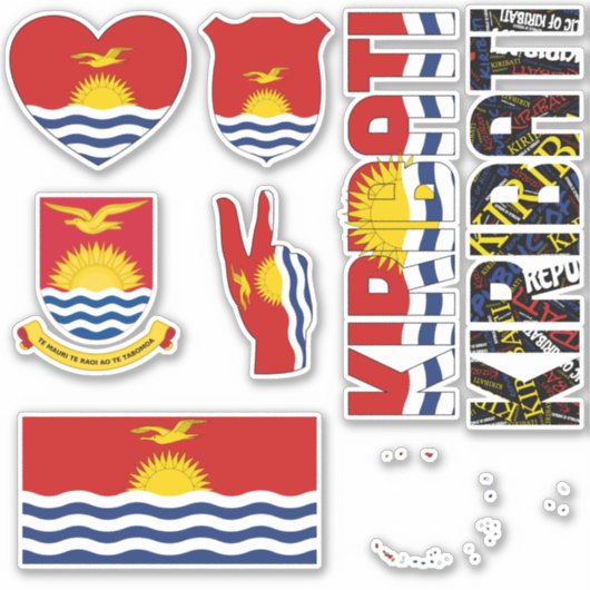Amazing Kiribati Shapes National Symbols Sticker (Voorkant)