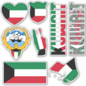 Amazing Kuwait Shapes National Symbols Sticker (Voorkant)