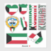 Amazing Kuwait Shapes National Symbols Sticker (Vel)