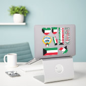 Amazing Kuwait Shapes National Symbols Sticker (Laptop op bureau)
