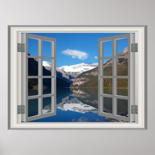 Amazing Lake Louise Mountain Fab Window Poster (Voorkant)
