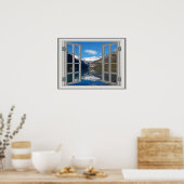 Amazing Lake Louise Mountain Fab Window Poster (Keuken)