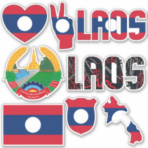 Amazing Laos Shapes National Symbols Sticker