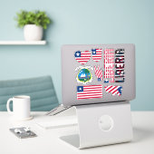 Amazing Liberia Shapes National Symbols Sticker (Laptop op bureau)