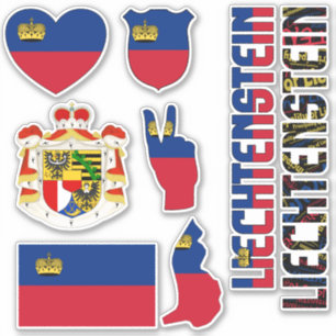 Amazing Liechtenstein Shapes National Symbols Sticker