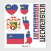Amazing Liechtenstein Shapes National Symbols Sticker (Vel)