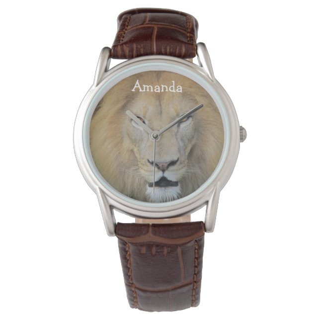 Amazing Lion afbeelding Horloge (Voorkant)