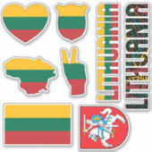 Amazing Litouwen Shapes National Symbols Sticker (Voorkant)