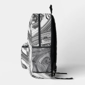 Amazing Looking Calamity Zwart-wit Bedrukte Rugzak (Rechts)