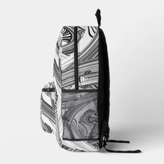 Amazing Looking Calamity Zwart-wit Bedrukte Rugzak (Rechts)