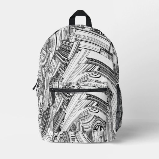 Amazing Looking Calamity Zwart-wit Bedrukte Rugzak (Voorkant)