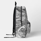 Amazing Looking Calamity Zwart-wit Bedrukte Rugzak (Links)