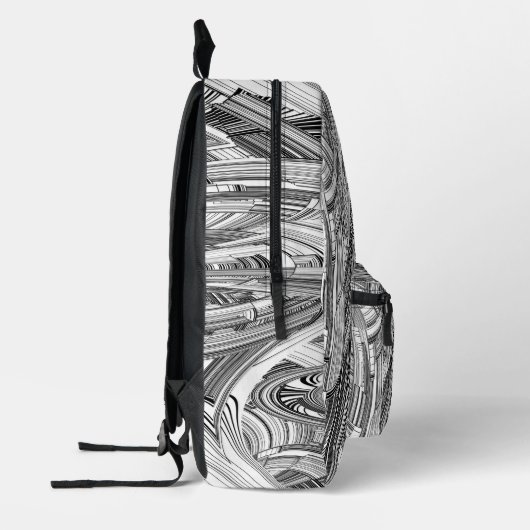 Amazing Looking Calamity Zwart-wit Bedrukte Rugzak (Links)