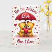 Amazing Love Heart Bears Card Kaart (Gele Bloem)
