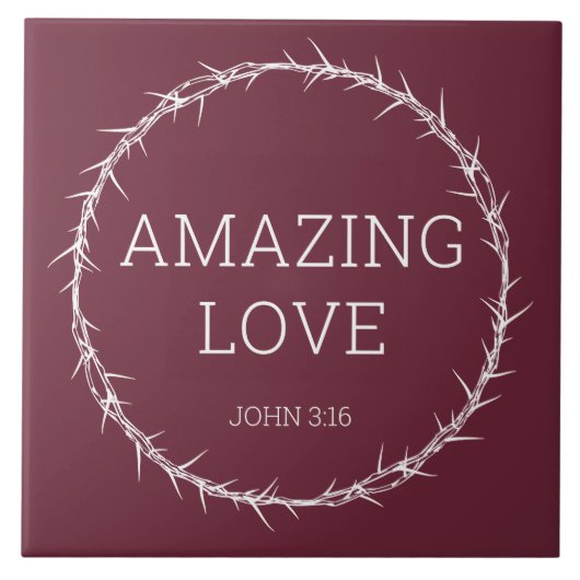 Amazing Love - Jesus Christus Easter Crown of Thor Tegeltje (Voorkant)