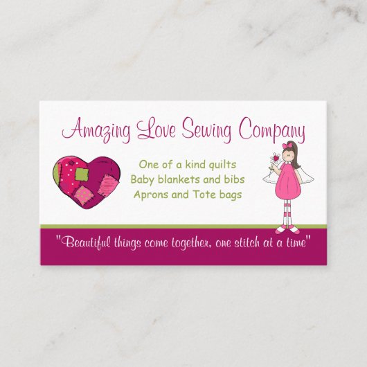 Amazing Love Sewing Company b Custom Visitekaartje (Voorkant)