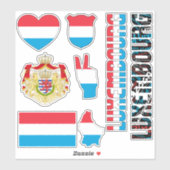 Amazing Luxembourg Shapes National Symbols Sticker (Vel)