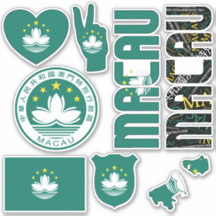 Amazing Macao Shapes National Symbols Sticker