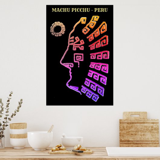 Amazing Machu Picchu-tekening Poster (Keuken)