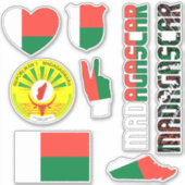 Amazing Madagascar Shapes National Symbols Sticker (Voorkant)