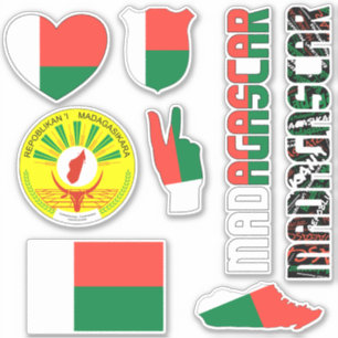 Amazing Madagascar Shapes National Symbols Sticker