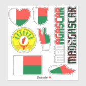 Amazing Madagascar Shapes National Symbols Sticker (Vel)