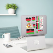 Amazing Malawi Shapes National Symbols Sticker (Laptop op bureau)