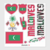 Amazing Maldives Shapes National Symbols Sticker (Vel)