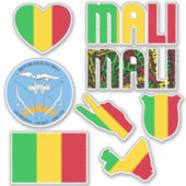 Amazing Mali Shapes National Symbols Sticker (Voorkant)