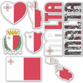 Amazing Malta Shapes National Symbols Sticker (Voorkant)