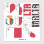 Amazing Malta Shapes National Symbols Sticker (Vel)