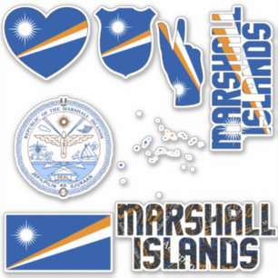 Amazing Marshall Islands Shapes National Sticker
