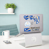 Amazing Marshall Islands Shapes National Sticker (Laptop op bureau)