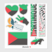 Amazing Martinique Shapes National Symbols Sticker (Vel)