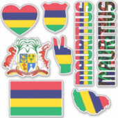 Amazing Mauritius Shapes National Symbols Sticker (Voorkant)