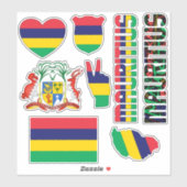 Amazing Mauritius Shapes National Symbols Sticker (Vel)