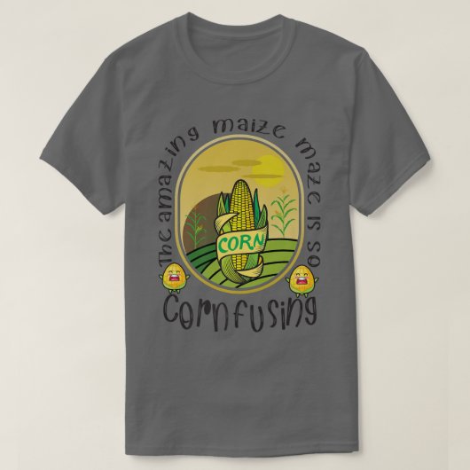 Amazing Maze Cornfield herfst Korn Festival T-shirt (Design voorkant)