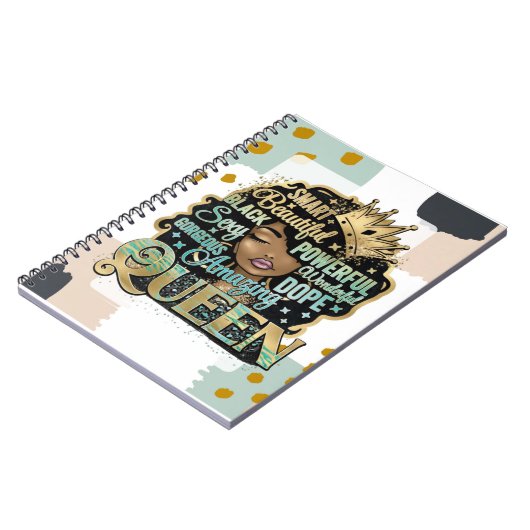 Amazing Melanin Black Queen Women Mam Notitieboek (Linkerzijde)