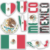 Amazing Mexico Shapes National Symbols Sticker (Voorkant)