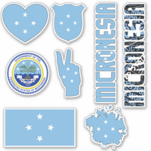 Amazing Micronesia Shapes National Symbols Sticker