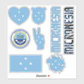 Amazing Micronesia Shapes National Symbols Sticker (Vel)