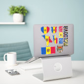 Amazing Moldova Shapes National Symbols Sticker (Laptop op bureau)